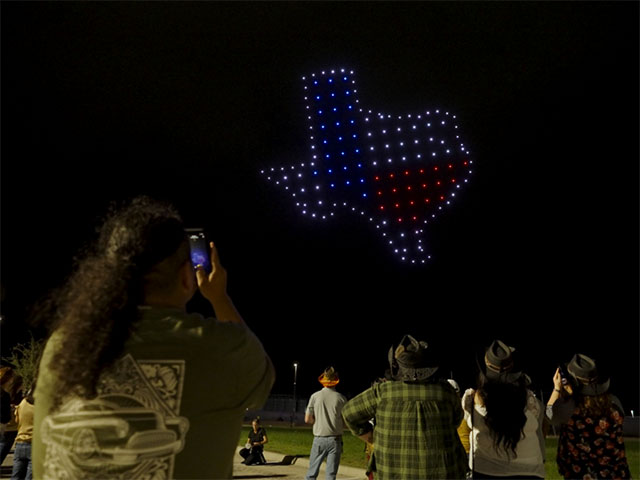 [Drones Forming Texas In The Sky]